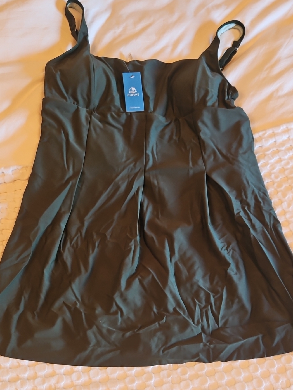 Cupshe Olive Green Swimdress with Adjustable Straps Xl